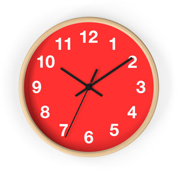 Bold Red Wall Clock