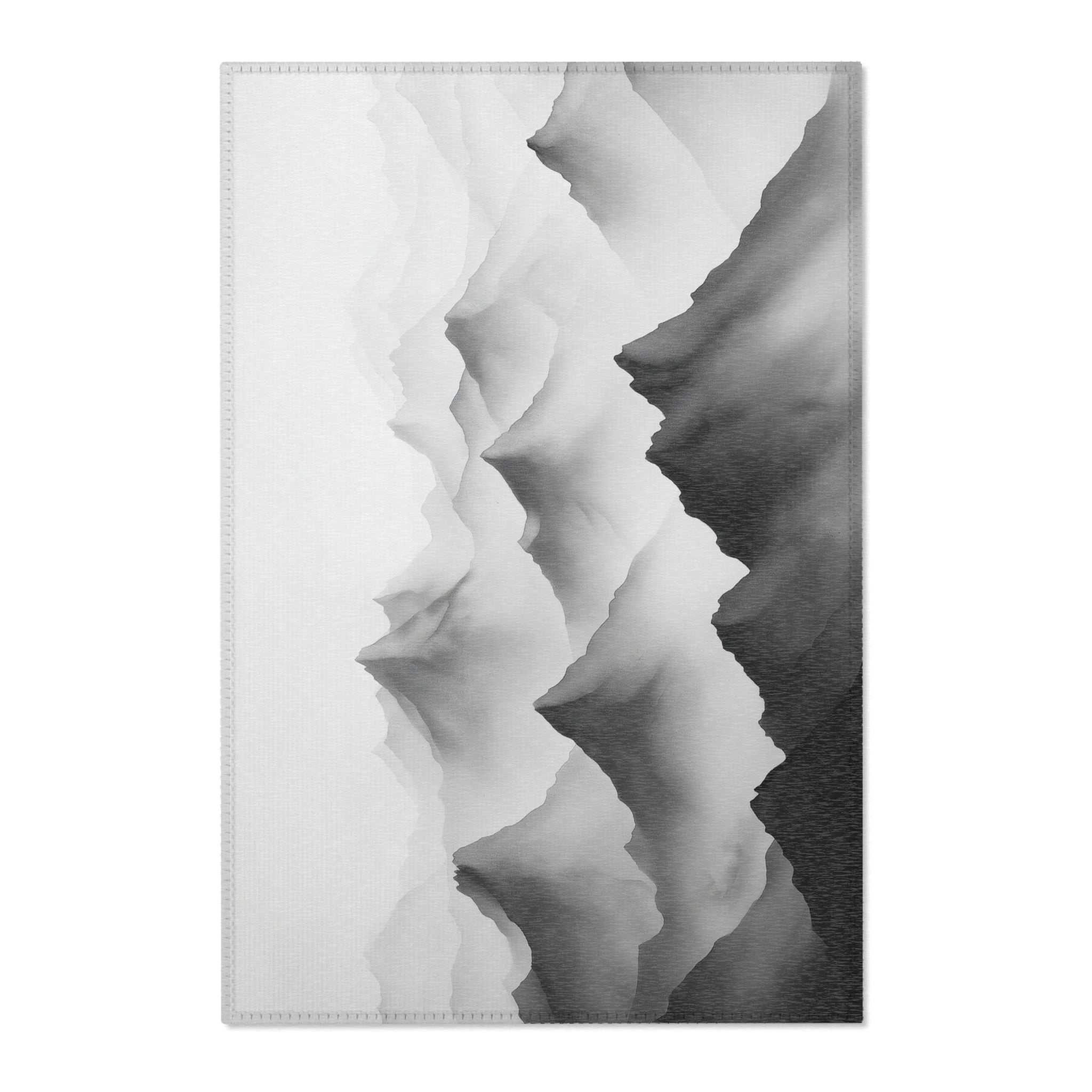 Abstract Monochrome Area Rug