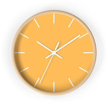 Modern Minimalist Yellow Wall Clock